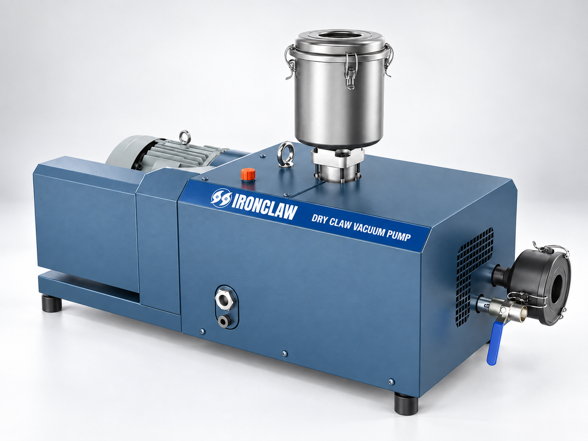 IRONCLAW CVP125 – 125 CFM Oil-Free Dry Claw Vacuum Pump