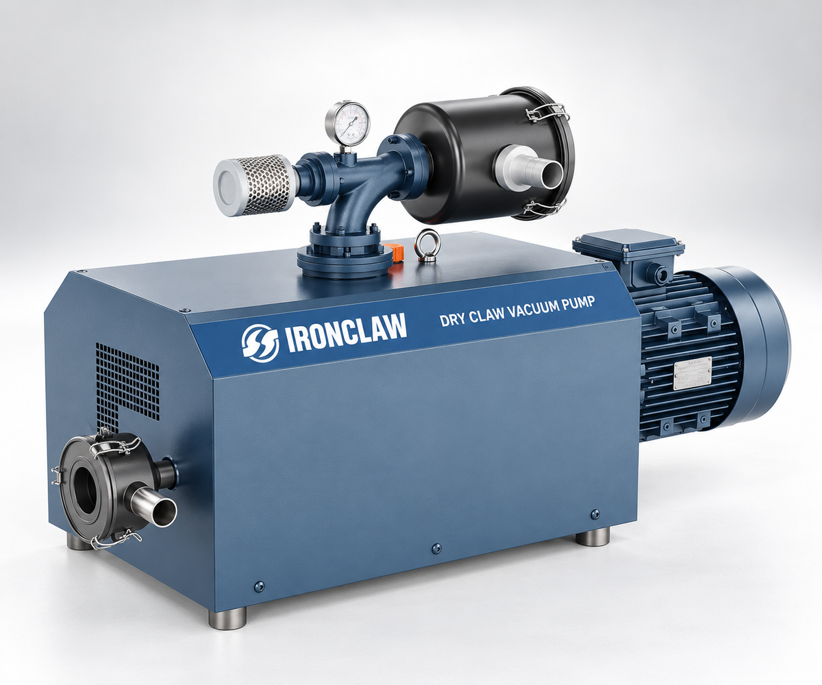 IRONCLAW CVP175-WC – 175 CFM Water-Cooled Dry Claw Vacuum Pump