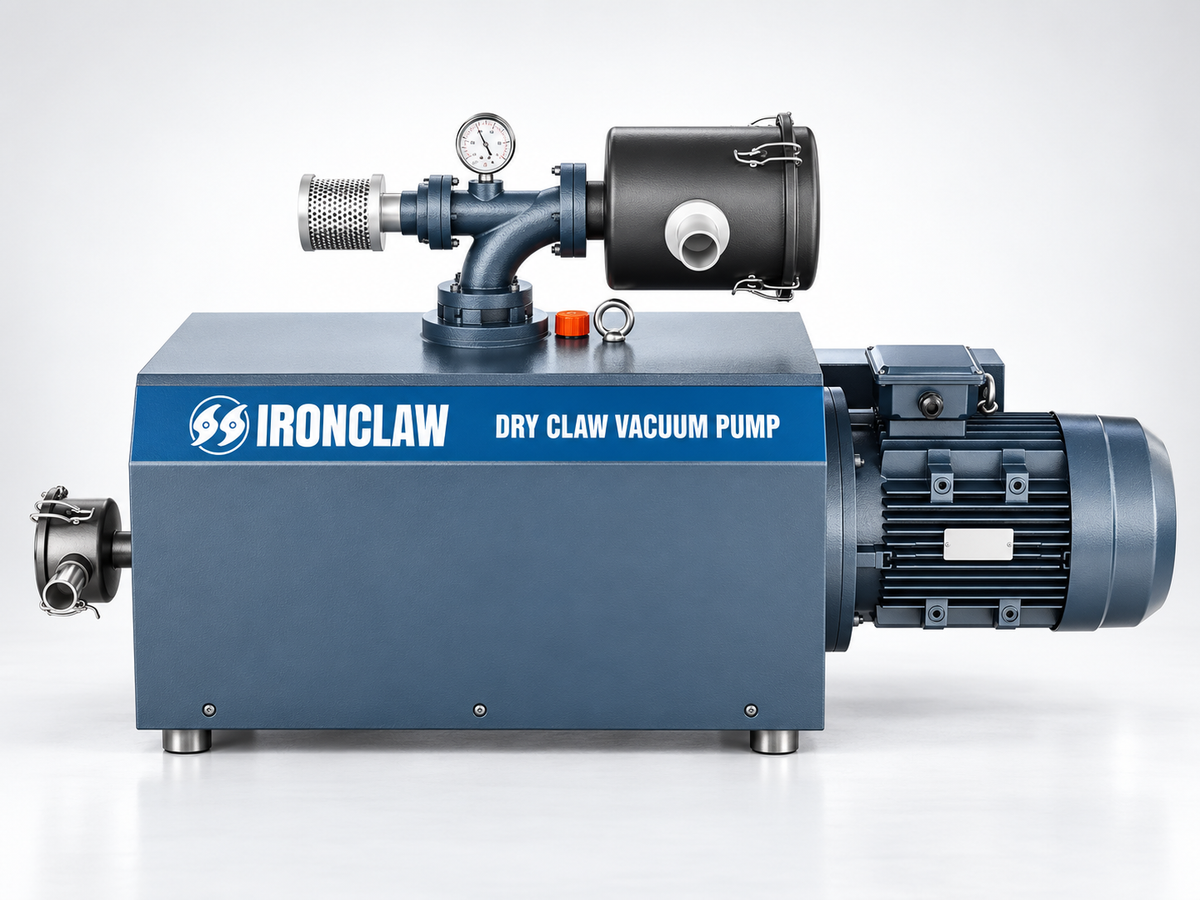 IRONCLAW CVP250 – 250 CFM Oil-Free Dry Claw Vacuum Pump